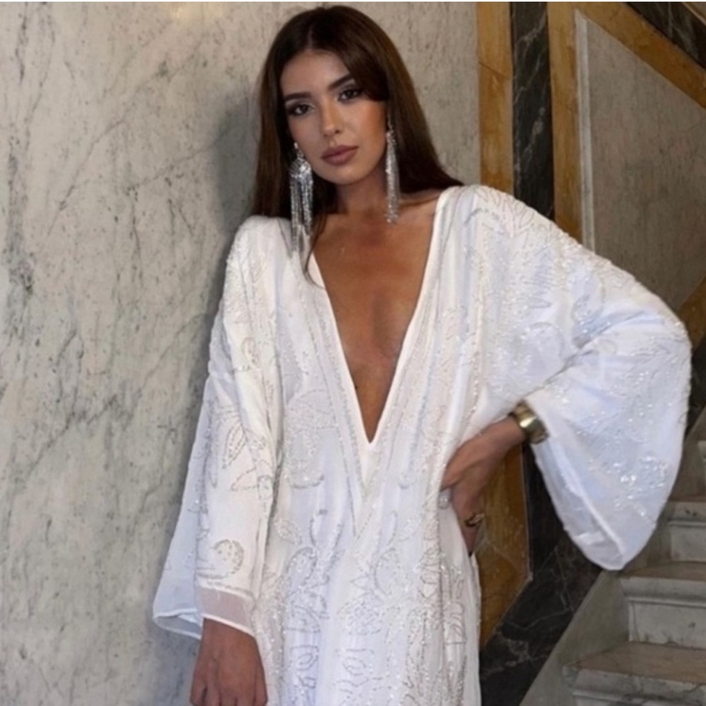 Zara White Maxi Tunic S/M